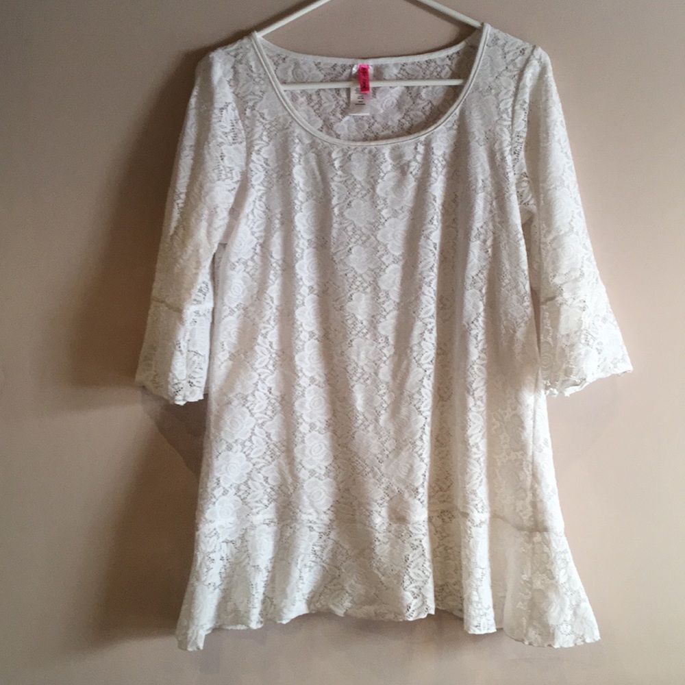 Betsey Johnson Lace Top Mini Dress Swim Cover 🌸